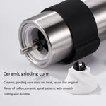Portable Conical Burr Mill Manual Stainless Steel Hand Crank Coffee Bean Grinder with Silicone Ring, Capacity: 40g, Capacity: 40g