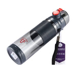 Teloy TNY-9601 650ML Portable Snap Cap Space Cup Bottle, Applicative Water Temperature: ﹣20 ~ 120 Celsius Degrees, TNY-9601 (Dark Grey + Red)