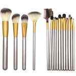18 in 1 High-grade Beige Beauty Makeup Brushes Tools Kit, Size: 25*46cm