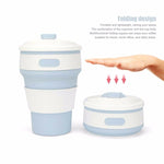350ml Folding Portable Silicone Coffee Cup Multi-function Travel Cup