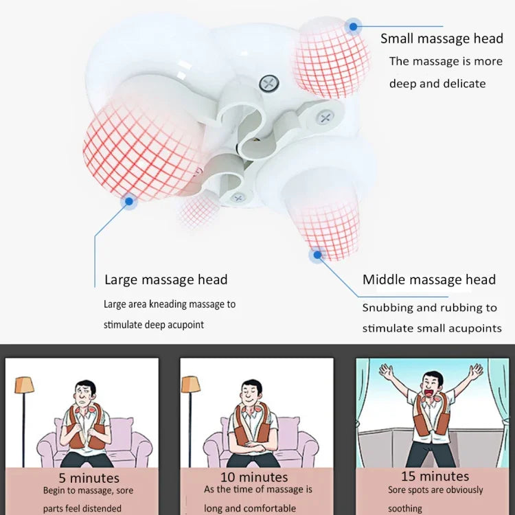 USB Charging Vibration Machine Neck Shawl Kneading Back Shoulder Vibration Massager