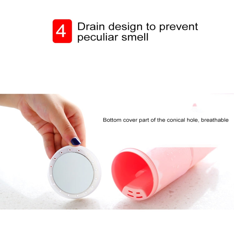 Creative 5 in 1 Portable Gargle Cup Shampoo Sub-Bottle Comb Make-up Mirror Travel Wash Kits, Standard Sets, 5 in 1