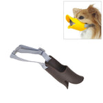 Cute Duck Mouth Shape Silicone Muzzle for Pet Dog in Yellow, part of the cute dog silicone muzzle collection.