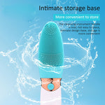 CNaier AE-618 Battery-powered Silicone Acoustic Wave Face Skin Care Electric Facial Cleanser, AE-618(Blue), AE-618(Orange), AE-618(Pink), AE-618(Green)