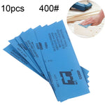 10pcs Grit 400 Wet And Dry Polishing Grinding Sandpaper，Size: 23 x 9cm, Grit 400
