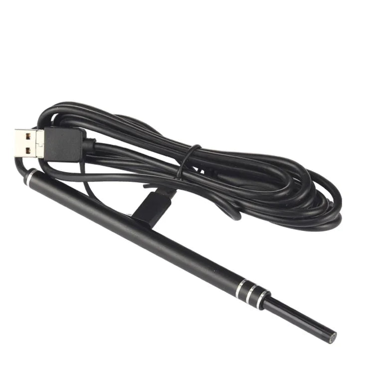 i96 3 in 1 USB Ear Scope Inspection HD 0.3MP Camera Visual Ear Spoon for OTG Android Phones & PC & MacBook, 1.85m Length Cable, 3 in 1 Black  0.3MP