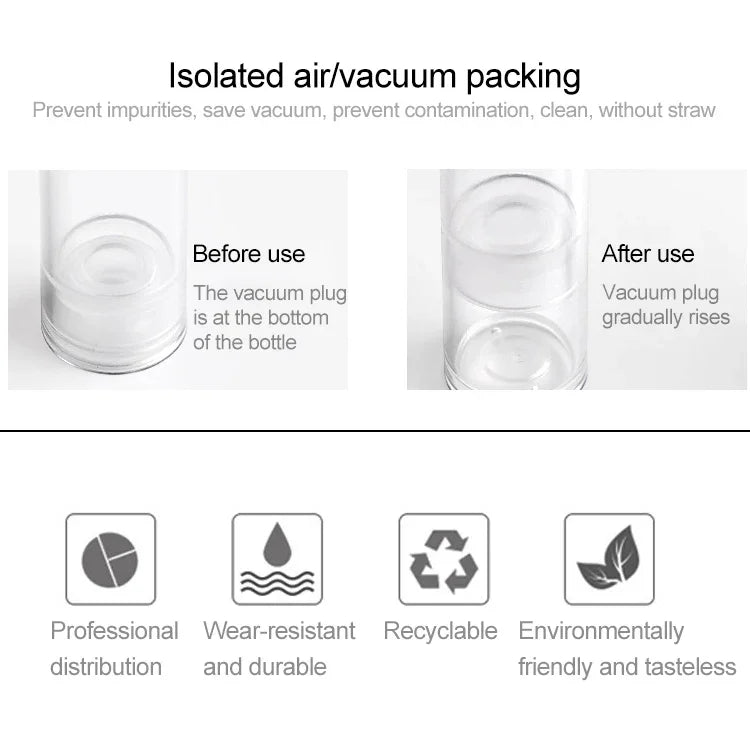5 PCS Portable Airless Vacuum Pump Bottle Fine Mist Perfume Spray Bottle, 10ml, 10ml