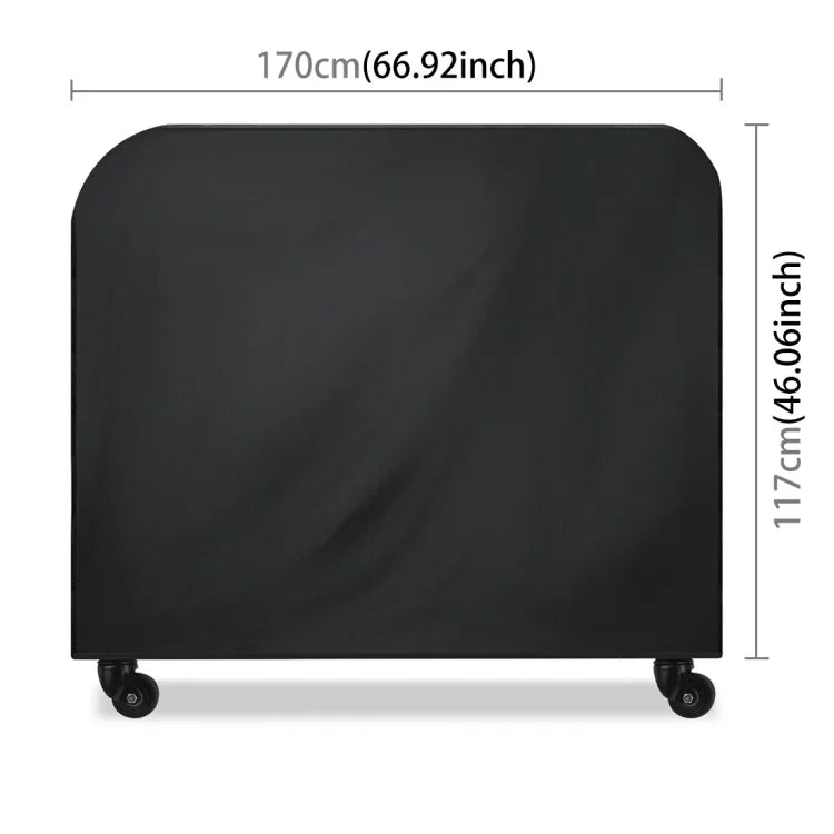 Anti-UV Waterproof Dust-proof 210D Oxford Cloth Folding BBQ Protective Cover Outdoor Gas Charcoal Electric Barbeque Grill Cover, Size: 170*61*117cm(Black), Size: 170*61*117cm
