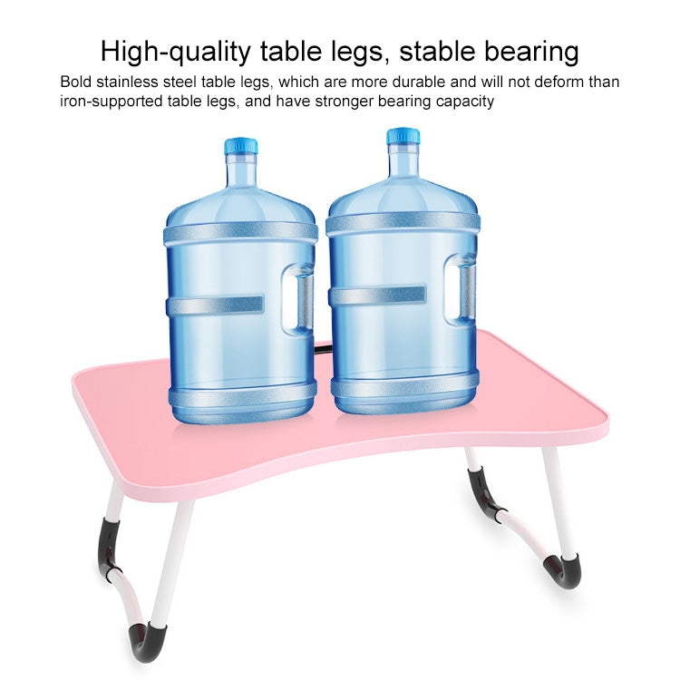 W-shaped Non-slip Legs Adjustable Folding Portable Writing Desk Laptop Desk with Card Slot, with Card Slot