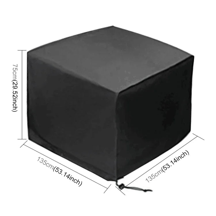 Outdoor Anti-UV Waterproof Dust-proof 210D Oxford Cloth Folding Table Chairs Protective Bag Furniture Set Cover, Size: 135x135x75cm, Size: 135x135x75cm