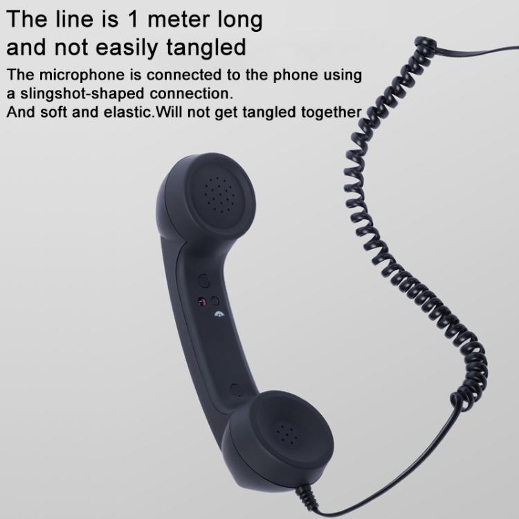 Type-C Plug Mic Retro Telephone Anti-radiation Cell Phone Handset Receiver, Type-C