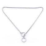 Metal dog collar chain made of copper, 35cm long, wear-resistant with a smooth finish for pets.