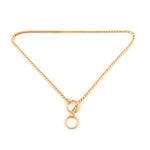 Solid metal dog collar made of copper, 40cm length chain, stylish and durable pet neck strap.