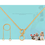 Pet Collars Pet Neck Strap Dog Neckband Snake Chain Dog Chain  Solid  Metal Chain Dog Collar，Length:40cm, 40cm