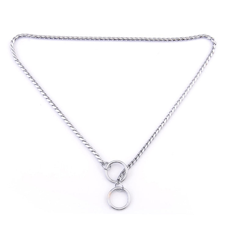 Pet Collars Pet Neck Strap Dog Neckband Snake Chain Dog Chain  Solid  Metal Chain Dog Collar，Length:65cm, 65cm