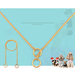 Pet Collars Pet Neck Strap Dog Neckband Snake Chain Dog Chain  Solid  Metal Chain Dog Collar，Length:65cm, 65cm