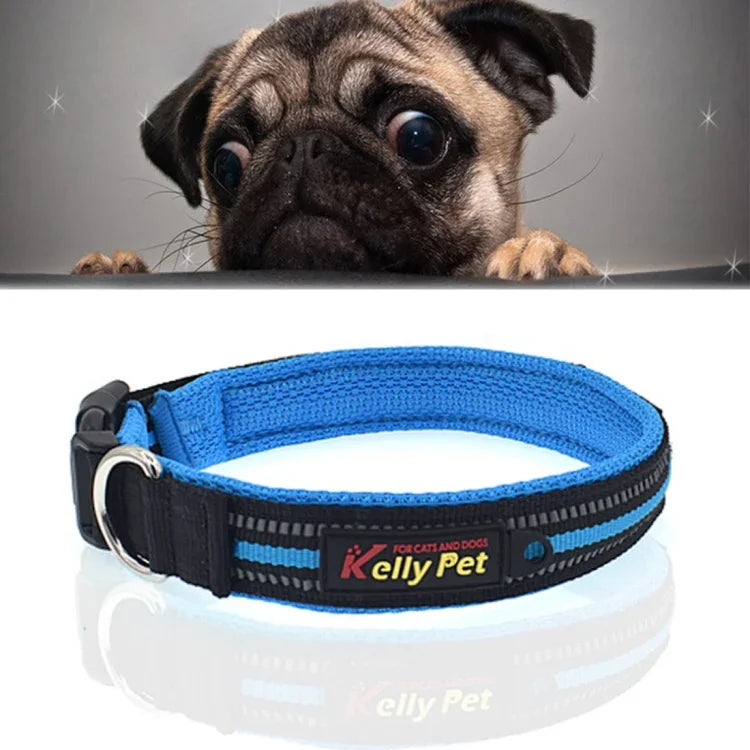 Pet Dogs Polyester Reflective Breathable Pets Collar Traction Lead Leash, Size: M, 2.5*42*47cm, Size: M, 2.5*42*47cm