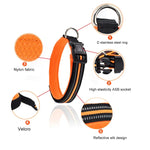 Pet Dogs Polyester Reflective Breathable Pets Collar Traction Lead Leash, Size: M, 2.5*42*47cm, Size: M, 2.5*42*47cm