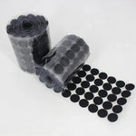 1000 PCS 20mm Round Nylon Adhesive Hook and Loop Fastener, 20mm (Black), 20mm (White)