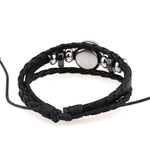 European and American Hand-knitted Beaded Retro DIY Bracelet Constellation Leather Punk Fashion Bracelet, Sagittarius, Pisces, Cancer, Aries, Scorpion, Capricorn, Virgo, Leo, Libra, Gemini, Taurus, Aquarius