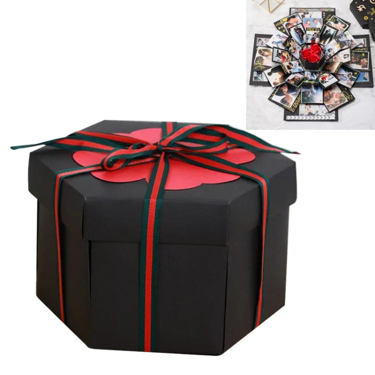 Surprise Hexagon Blooming DIY Handmade Album Creative Photo Box Star Gift Box, Handmade Album