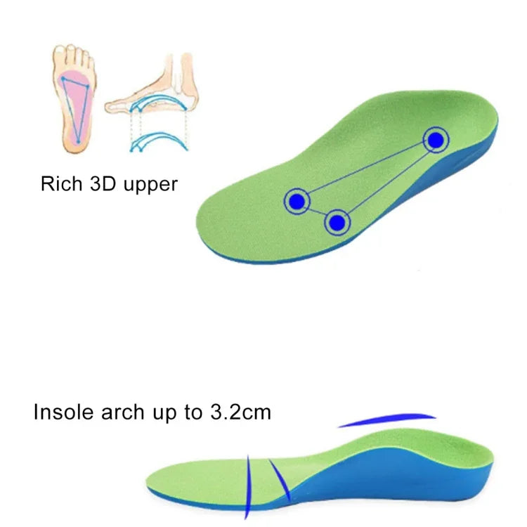 Children PU XO Leg Corrective Insole, Size: 19cm, Size: 19cm