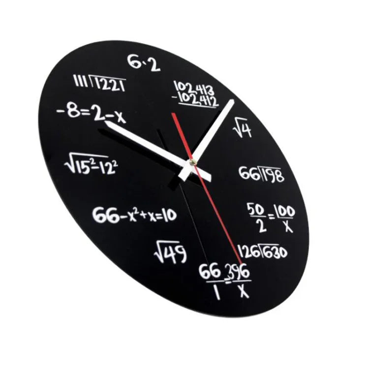 Creative Acrylic Living Room Decorative Mathematical Formula Wall Clock