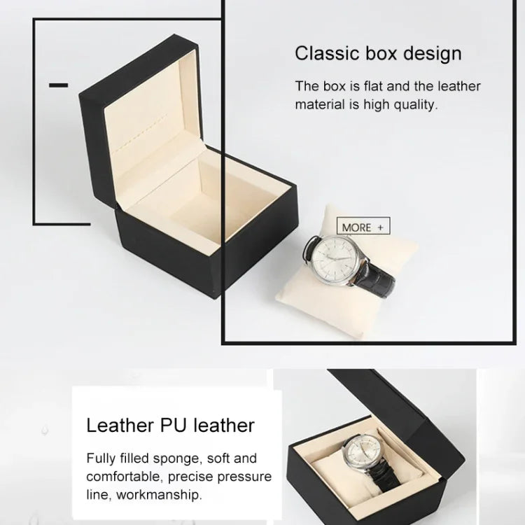 SBH002 PU Wrist Watch Storage Box Protective Case, Size: L, Size: L
