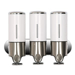 Triple Hotel Shower Manual Dispenser Wall Mounted Washing Liquid Shampoo Soap Bottle, Capacity: 1200ml, 1200ml/Transparent, 1200ml/White, 1200ml/Black, 1200ml/Gold, 1200ml/Red, 1200ml/Silver