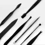 12 in 1 Advanced Stainless Nail Care Clipper Pedicure Manicure Kits with Leather Case, Red+Black
