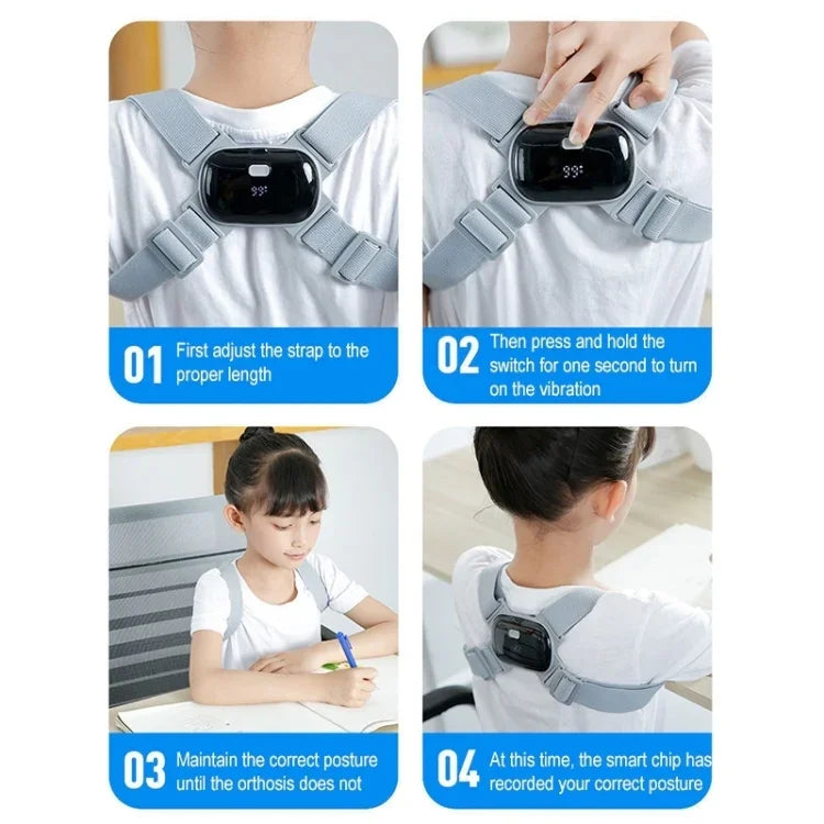 Smart Posture Corrector Adult Child Intelligent Posture Reminder Posture Trainer, Orthotic (Grey), Orthotic (Black), Orthotic (Pink)