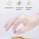 100 PCS Disposable PVC Examination Gloves Household Transparent Touchable Protective Gloves, Size: L, 100 PCS L