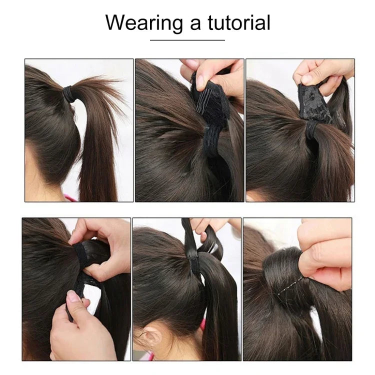 16H613# Invisible Seamless Bandage-style  Wig Long Straight Hair Wig Ponytail, 16H613#