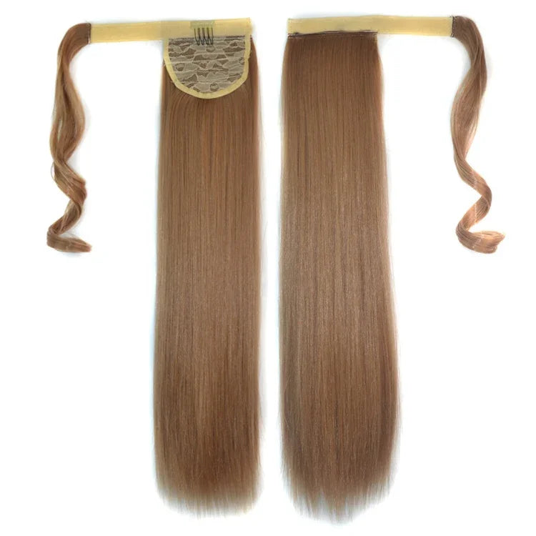 22# Invisible Seamless Bandage-style  Wig Long Straight Hair Wig Ponytail, 22#