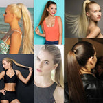 22# Invisible Seamless Bandage-style  Wig Long Straight Hair Wig Ponytail, 22#