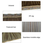 4B# One-piece Seamless Five-clip Wig Long Straight Wig Piece, 4B#