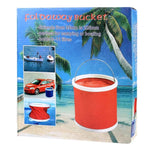 KANEED 11 Liter/2.9 Gallon Oxford Cloth Scalable Foldable Convenient Water Bucket for Camping/Car Washing/ Fishing/Hiking/Beach, Random Color Delivery, Scalable Foldable Convenient Water Bucket