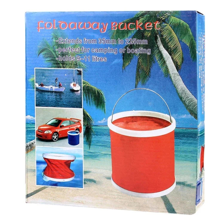KANEED 11 Liter/2.9 Gallon Oxford Cloth Scalable Foldable Convenient Water Bucket for Camping/Car Washing/ Fishing/Hiking/Beach, Random Color Delivery, Scalable Foldable Convenient Water Bucket