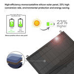 HAWEEL 12W 2 Panels Foldable Solar Panel Charger Bag with 5V / 3.1A Max Dual USB Ports, Support QC3.0 and AFC, 12W 2 Panels
