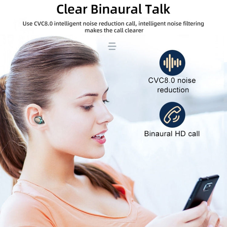 F9-5C LED Light + Digital Display Noise Reduction Bluetooth Earphone with Hand Strap, F9-5C LED Light with Strap White, F9-5C LED Light with Strap Black