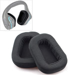 2 PCS For Logitech G633 G933 Earphone Cushion Cover Earmuffs Replacement Earpads with Mesh (Leather), Mesh Black