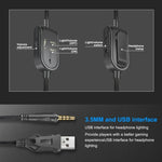 ONIKUMA K8 Over Ear Bass Stereo Surround Gaming Headphone with Microphone & LED Lights