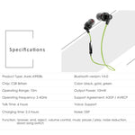 AWEI A990BL Wireless Sport Bluetooth Stereo Earphone with Wire Control + Mic, Support Handfree Call