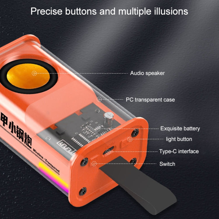 5W Portable Bullet TWS Wireless Bluetooth Speaker, (Purple), (Orange), (Green), (Grey)