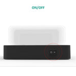 50W 6 USB Ports + 2 USB-C / Type-C Ports + Wireless Charging Multi-function Charger with LED Display & Detachable Bezel, EU Plug, EU Plug