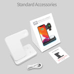 Z5A QI Vertical Magnetic Wireless Charger for Mobile Phones & Apple Watches & AirPods / Samsung Galaxy Buds / Huawei Free Buds, with Touch Ring Light, Z5A
