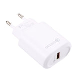 LZ-2117 18W QC3.0 3.1A USB Fast Charger, EU Plug, EU Plug
