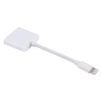8 Pin Female + 3.5mm Audio Female to 8 Pin Male Charging & Listening Converter Adapter