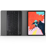Detachable Bluetooth Keyboard + Brushed Texture Horizontal Flip Leather Tablet Case with Holder for iPad Pro 11 inch (2018)