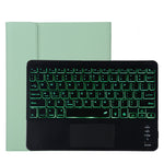 TG11BCS Detachable Bluetooth Black Keyboard Microfiber Leather Tablet Case for iPad Pro 11 inch (2020), with Backlight & Touchpad & Pen Slot & Holder, Black Keyboard